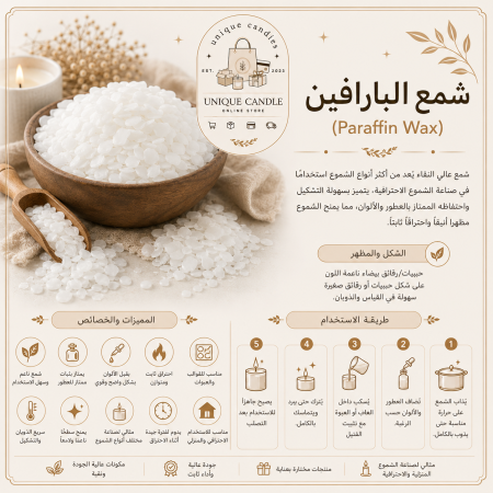 شمع البارافين لصناعة الشموع والقوالب (Paraffin Wax)